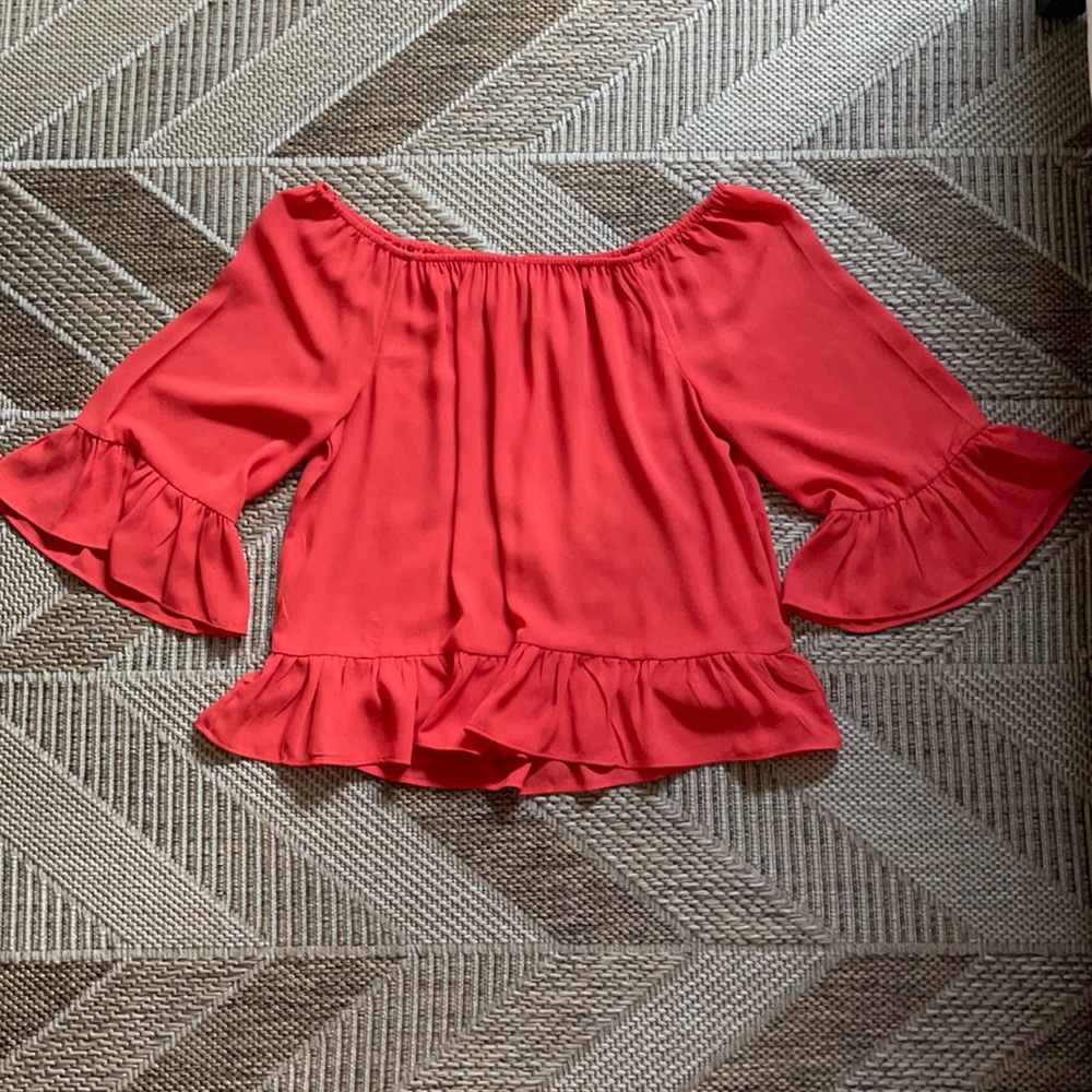 Bar III off the shoulder crop top